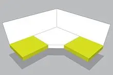 Угловой элемент из ДСП в цвет столешницы Form&Style фото