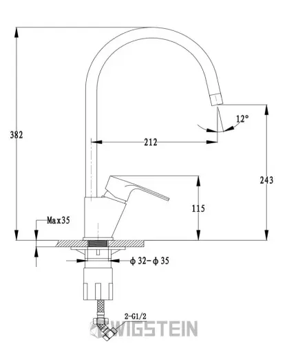 Смеситель 5023501 Ewigstein детальная картинка фото 2