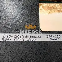 12*680*1250мм тонкая столешница Черная HPL Compact с выпилом фото анонс товара