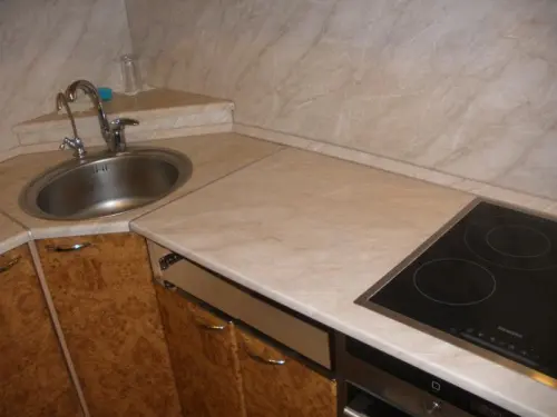 2337/S 1гр. Мрамор бежевый Столешница матовая фото 7