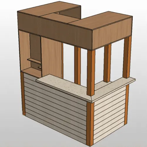 Торговый киоск для продажи бургеров и хот-догов