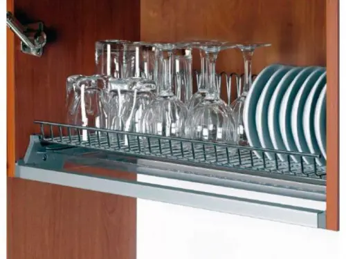 Сушилка для посуды 2-х уровневая с рамой и поддоном INOXA (бронза) фото 6