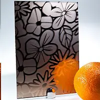 Зеркало матированные узоры "Цветы" фото анонс товара