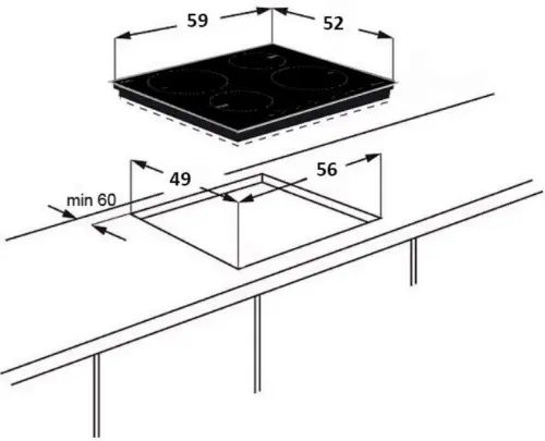 Индуктивная варочная панель MONSHER MKFI7016B2 детальная картинка фото 2