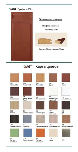 Фасад в профиле AGT 130 детальная картинка фото 2