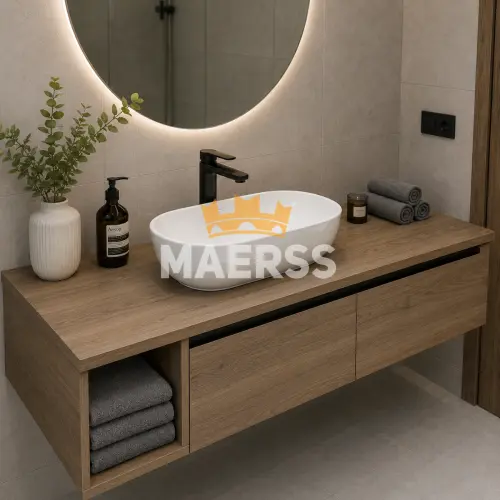 Столешница для ванной из МДФ детальная картинка