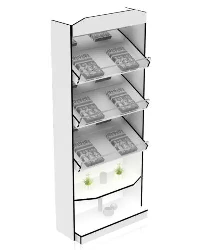 Стеллаж с наклонными полками 2150x900x400мм