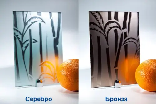 Зеркало матированные узоры "Бамбук" детальная картинка фото 2