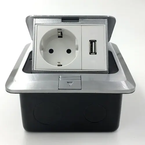 Розетка встраиваемая одинарная + USB детальная картинка