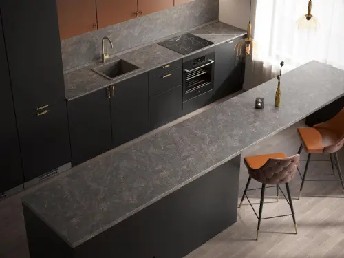 115$ Столешница 38х600х3000мм Аурум 1R матовая детальная картинка фото 2