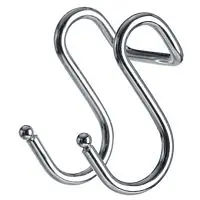 Крючок двойной, съемный (хром) фото анонс товара