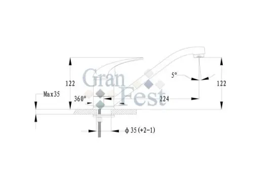 Смеситель 3322 GranFest детальная картинка фото 3