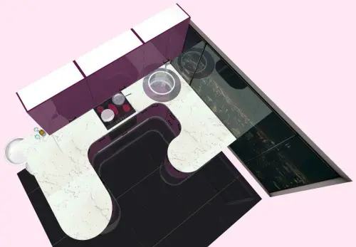 Кухня "Фуксия" детальная картинка фото 8