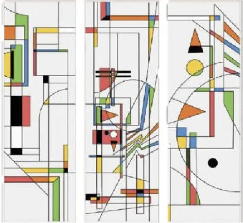 Витражи (трехдверные) 3061 детальная картинка