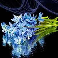 Фартук из стекла "Голубые декоры" фото анонс товара