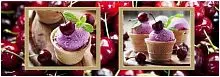 Вишневый десерт - кухонный фартук из ХДФ, интерьерная панель 3*695*2070мм фото анонс товара