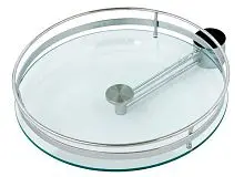 Полка стеклянная боковая с рейлингом Lotti (хром) фото анонс товара