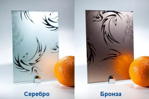 Зеркало матированные узоры "Феникс" детальная картинка фото 3