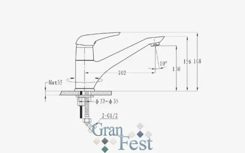 Смеситель 6124 GranFest детальная картинка фото 2