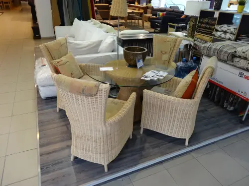 Обеденная группа Bari (стол+4 стула), ротанг фото 2