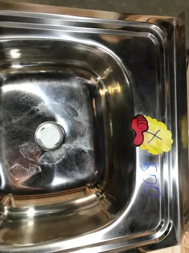 Мойка металл накладная 500*500мм детальная картинка фото 3