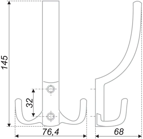 Мебельный крючок K305 фото 2