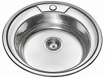 МОЙКА ВРЕЗНАЯ D490*0,6-180,3.5" ПОЛИРОВ.+СИФОН К фото анонс товара