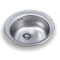 МОЙКА ВРЕЗНАЯ D490*0,6-160,3.5" МАТОВАЯ+СИФОН К фото анонс товара