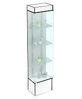 Витрина стеклянная с подсветкой 2000x500x300мм