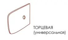 Торцевая планка для столешницы Quadra