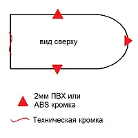 Барная стойка радиусная (2,0мм кромка)
