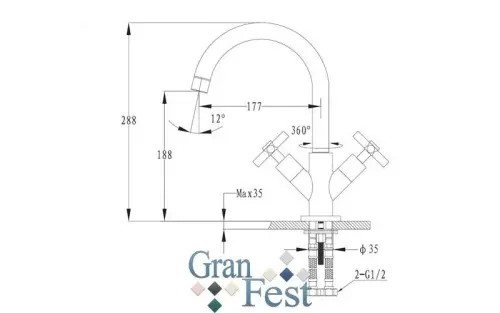 Смеситель 5822202 GranFest детальная картинка фото 2