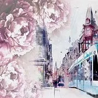 Фартук из стекла "Ретро New" фото анонс товара