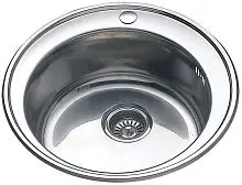 МОЙКА ВРЕЗНАЯ D510*0,6-180,3.5" ПОЛИРОВ.+СИФОН К фото анонс товара