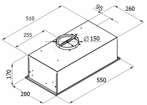 Встраиваемая вытяжка Monsher INNA 55 W детальная картинка фото 4