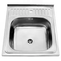 МОЙКА НАКЛАДНАЯ 500*600*0,6-160,1.5" МАЛ.ВЫП.МАТОВАЯ Б/П К фото анонс товара