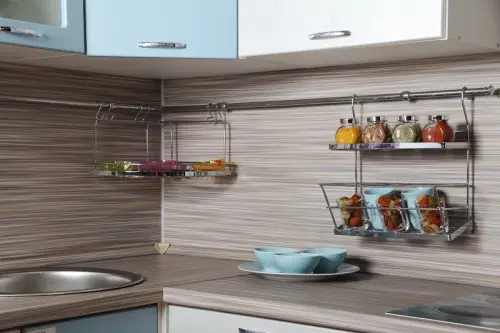 Стеновая панель ДСП в цвет столешницы MAERSS фото 5