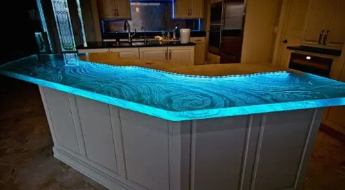 Столешницы из Стекла с подсветкой фото фото 2