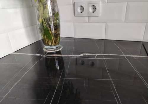 3074/E 9гр. Черный Тунис Столешница глянцевая фото 2 3074/E 9гр. Черный Тунис Столешница глянцевая фото 2