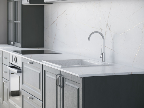 076$/М 4гр. Белый Каспий Столешница матовая фото 3