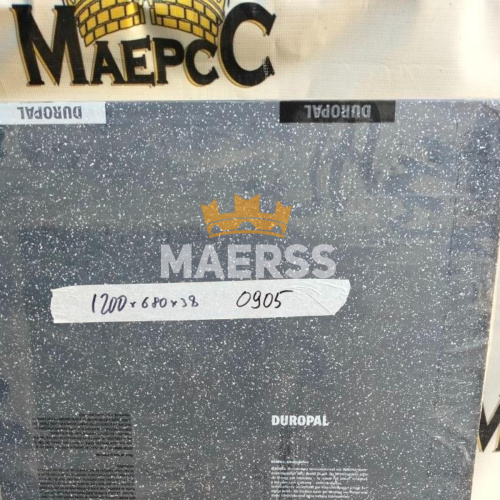 40*1200*680мм Z0905FG обрезок столешницы Duropal черная искра в ПВХ кромке детальная картинка
