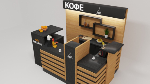 Классическая кофейная стойка Black Wood фото 3 Классическая кофейная стойка Black Wood детальная картинка фото 3