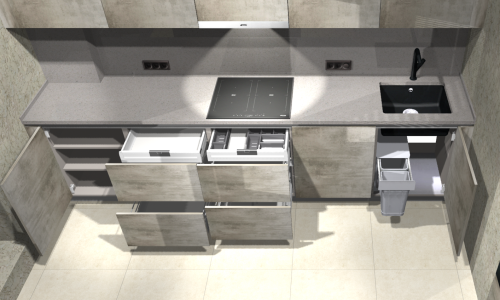 U 129 Siviglia Столешница CLEAF структурная фото 10