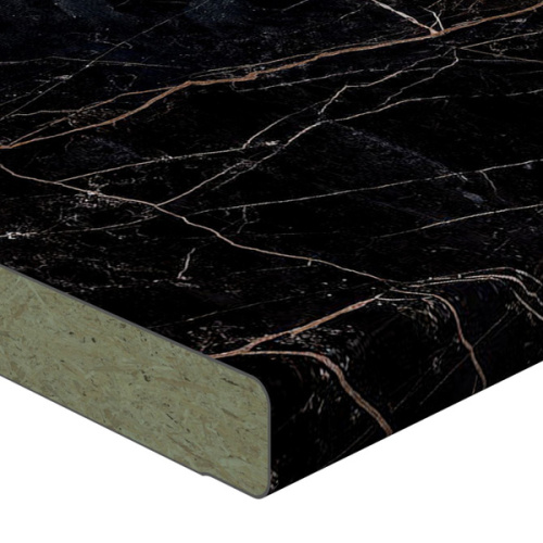 3029/E 8гр. Мрамор Марквина Черный Столешница глянцевая фото 2 3029/E 8гр. Мрамор Марквина Черный Столешница глянцевая фото 2