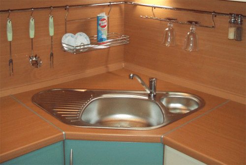 Угловой элемент из ДСП в цвет столешницы Polyrey детальная картинка фото 8