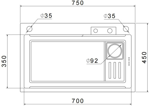 Мойка для кухни GranFest METAL 7545 фото 2