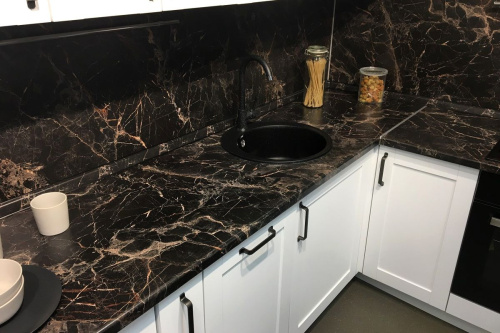 3029/E 8гр. Мрамор Марквина Черный Столешница глянцевая фото 10 3029/E 8гр. Мрамор Марквина Черный Столешница глянцевая фото 10