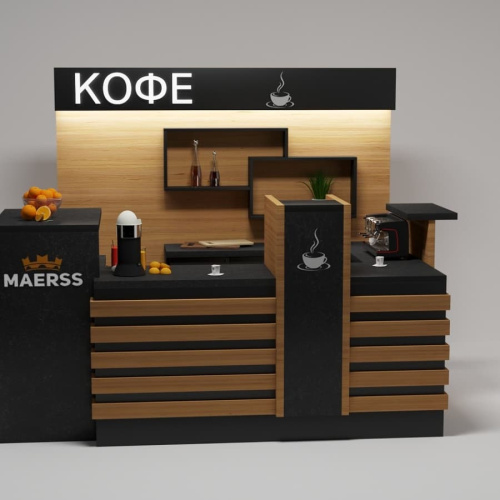 Классическая кофейная стойка Black Wood фото 2 Классическая кофейная стойка Black Wood детальная картинка фото 2